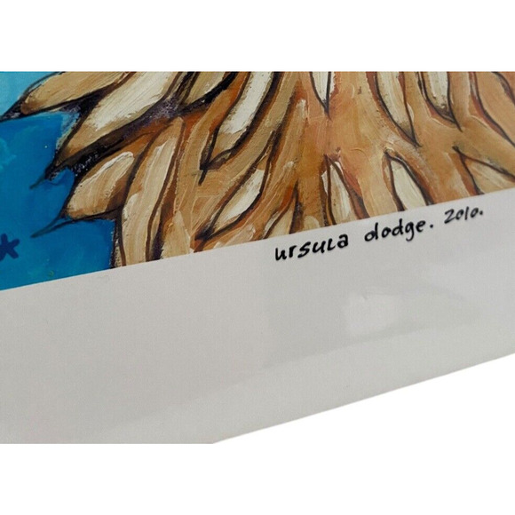 Ursula Dodge Labradoodle Dog Art Frameable Print Pop Art Original Print 8x10 - Picture 4 of 7